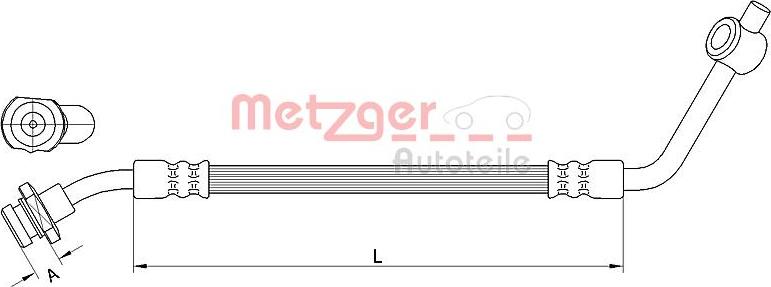 Metzger 4112533 - Тормозной шланг autospares.lv