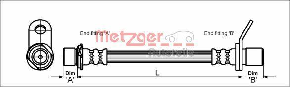 Metzger 4112171 - Тормозной шланг autospares.lv