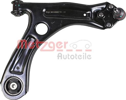 Metzger 58143602 - Рычаг подвески колеса autospares.lv