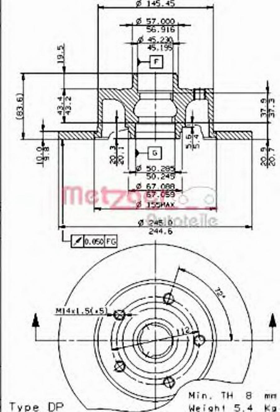 Metzger 6431.00 - Тормозной диск autospares.lv