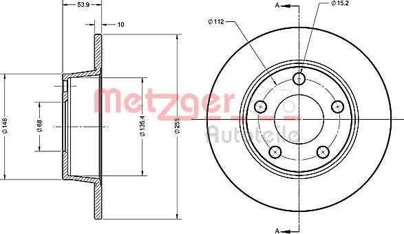 Metzger 6110490 - Тормозной диск autospares.lv