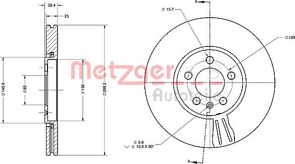 Metzger 6110483 - Тормозной диск autospares.lv