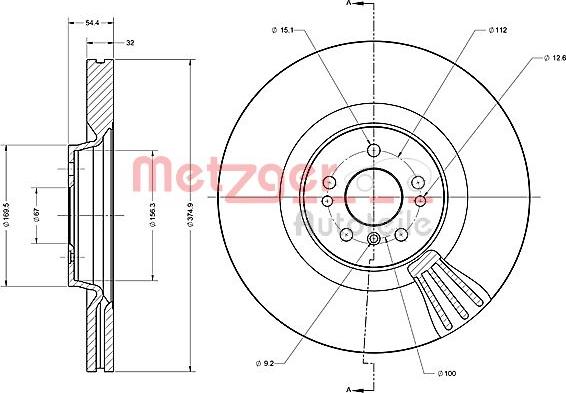 Metzger 6110516 - Тормозной диск autospares.lv