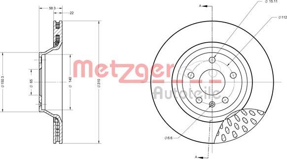 Metzger 6110512 - Тормозной диск autospares.lv