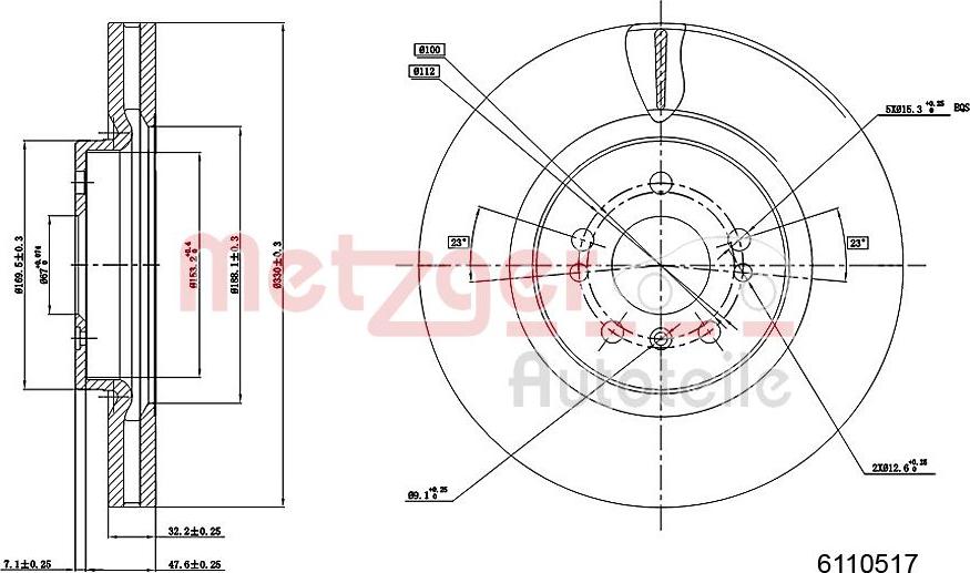 Metzger 6110517 - Тормозной диск autospares.lv