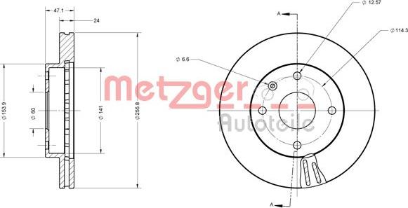 Metzger 6110525 - Тормозной диск autospares.lv