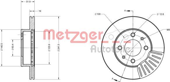 Metzger 6110618 - Тормозной диск autospares.lv