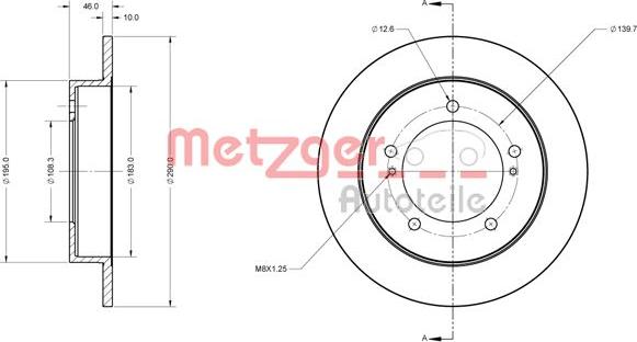 Metzger 6110685 - Тормозной диск autospares.lv