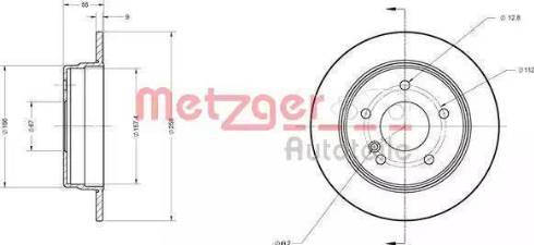 Metzger 6110505 - Тормозной диск autospares.lv