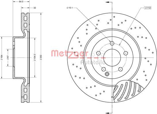 Metzger 6110866 - Тормозной диск autospares.lv