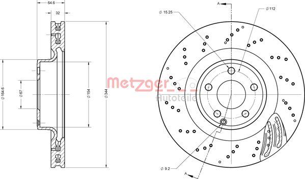 Metzger 6110832 - Тормозной диск autospares.lv