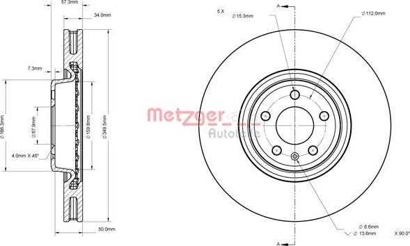 Metzger 6110876 - Тормозной диск autospares.lv