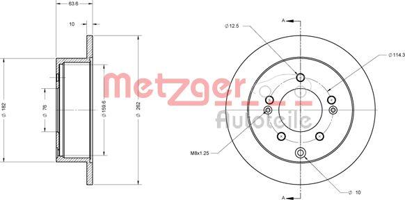 Metzger 6110396 - Тормозной диск autospares.lv