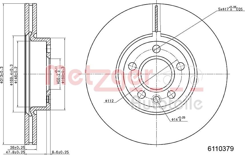 Metzger 6110379 - Тормозной диск autospares.lv