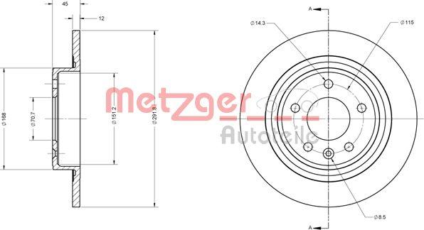 Metzger 6110247 - Тормозной диск autospares.lv