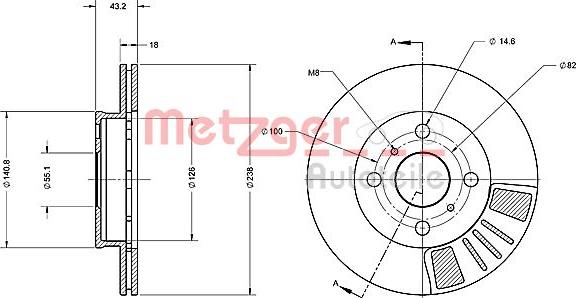Metzger 6110269 - Тормозной диск autospares.lv