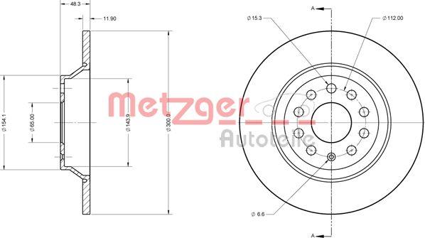 Metzger 6110747 - Тормозной диск autospares.lv