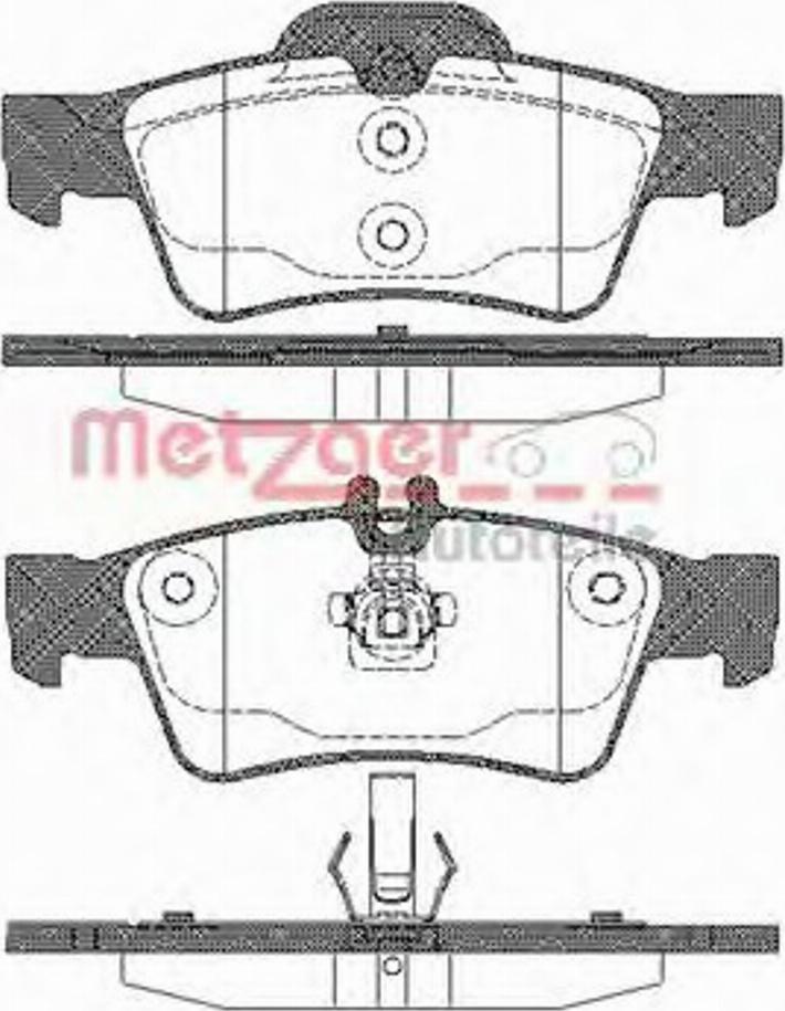 Metzger 099100 - Тормозные колодки, дисковые, комплект autospares.lv