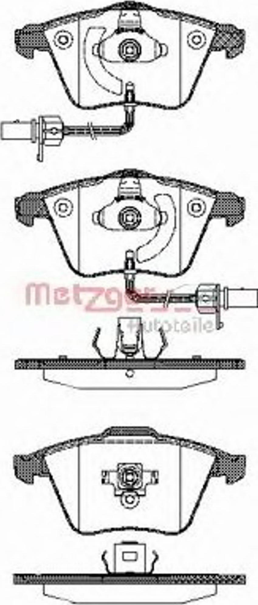 Metzger 0964.12 - Тормозные колодки, дисковые, комплект autospares.lv