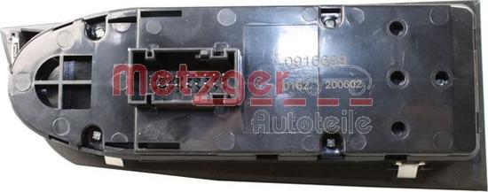 Metzger 0916699 - Выключатель, стеклоподъемник autospares.lv