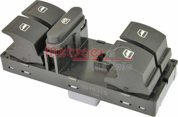 Metzger 0916376 - Выключатель, стеклоподъемник autospares.lv