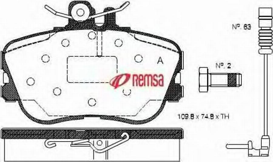 Metzger 044502 - Тормозные колодки, дисковые, комплект autospares.lv