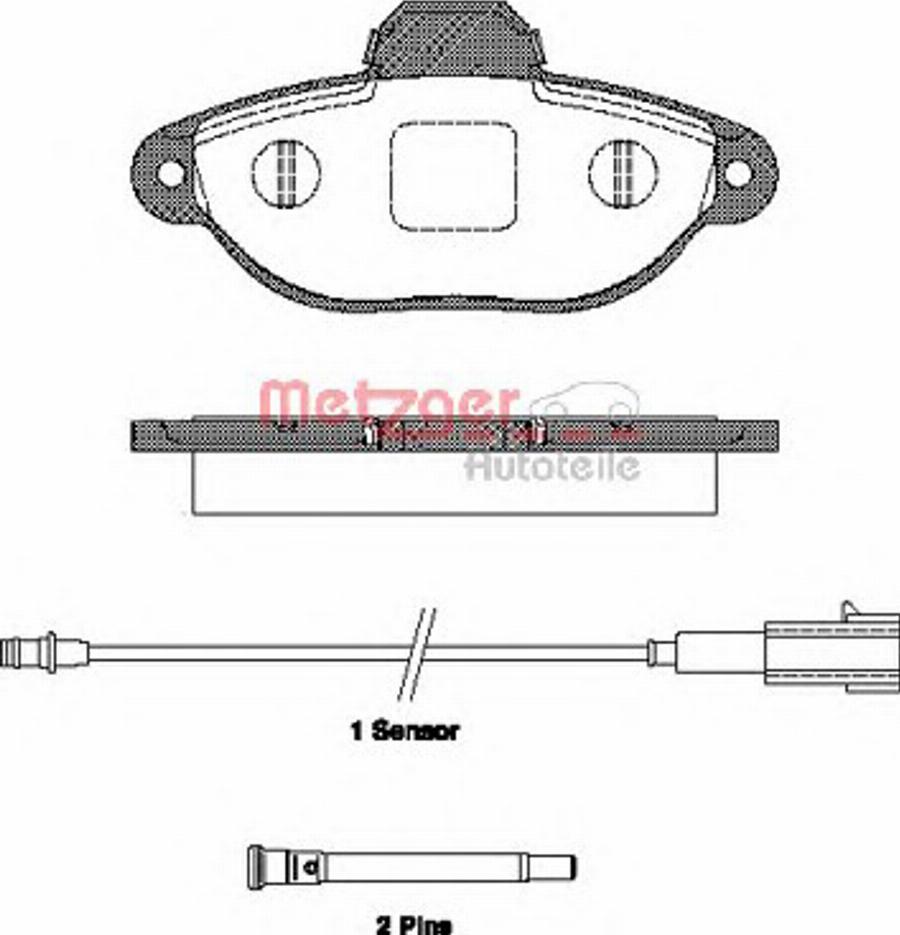 Metzger 0414.21 - Тормозные колодки, дисковые, комплект autospares.lv