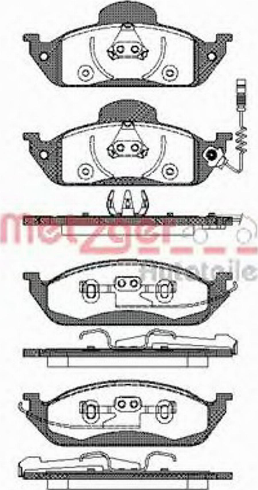 Metzger 069701 - Тормозные колодки, дисковые, комплект autospares.lv