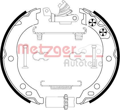 Metzger 0152019 - Комплект тормозов, ручник, парковка autospares.lv