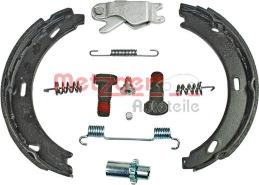 Metzger 0152011 - Комплект тормозов, ручник, парковка autospares.lv