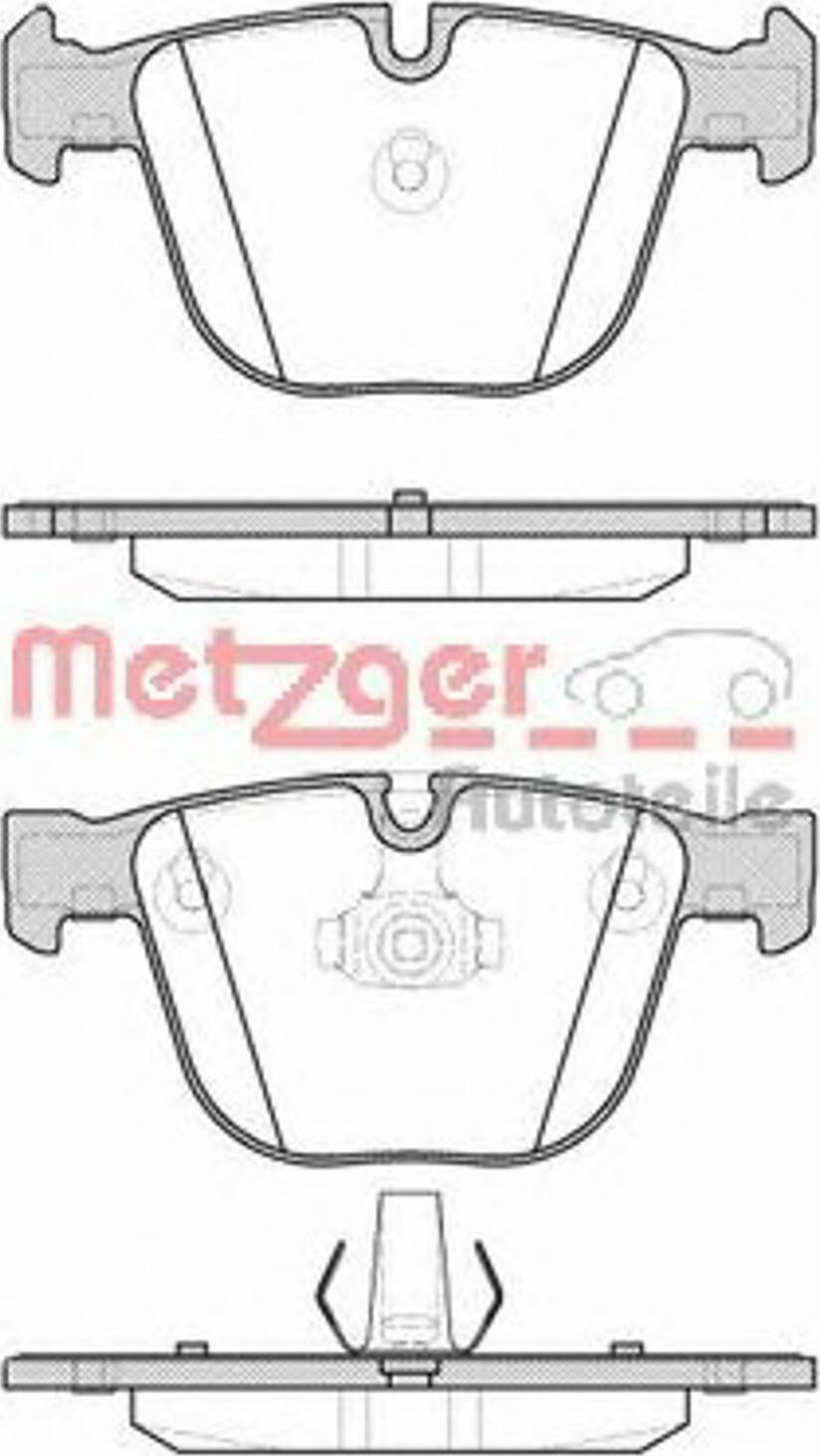 Metzger 089200 - Тормозные колодки, дисковые, комплект autospares.lv