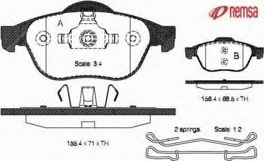 Metzger 0843.00 - Тормозные колодки, дисковые, комплект autospares.lv