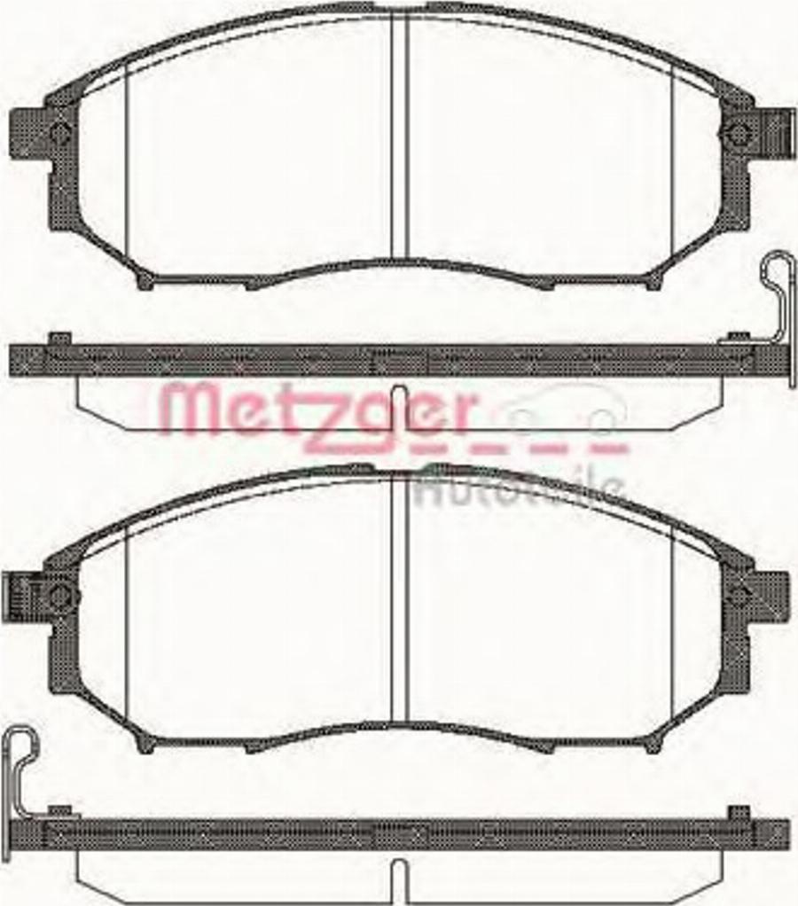 Metzger 0852.14 - Тормозные колодки, дисковые, комплект autospares.lv