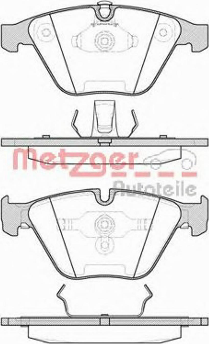 Metzger 085700 - Тормозные колодки, дисковые, комплект autospares.lv