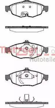 Metzger 1170754 - Тормозные колодки, дисковые, комплект autospares.lv