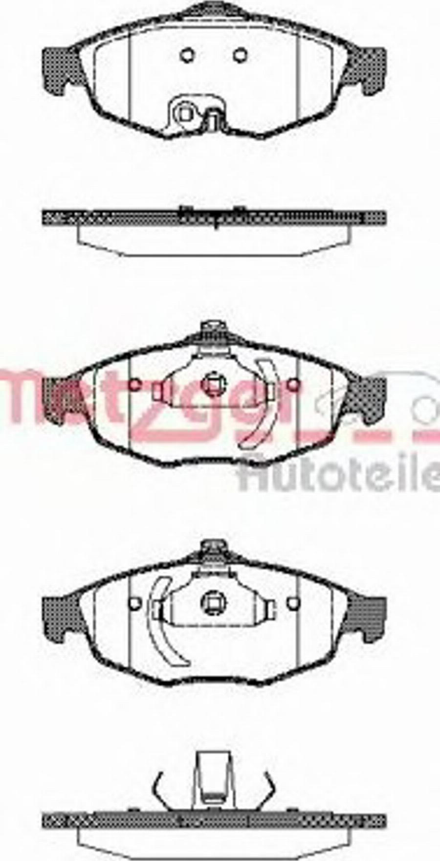 Metzger 081202 - Тормозные колодки, дисковые, комплект autospares.lv