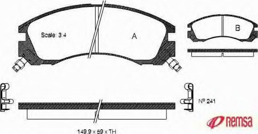 Metzger 035422 - Тормозные колодки, дисковые, комплект autospares.lv