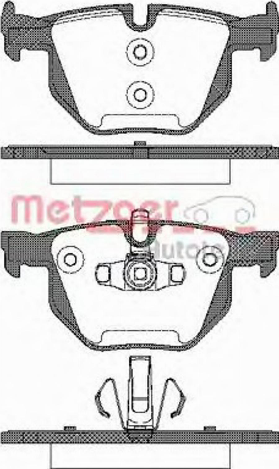 Metzger 038170 - Тормозные колодки, дисковые, комплект autospares.lv