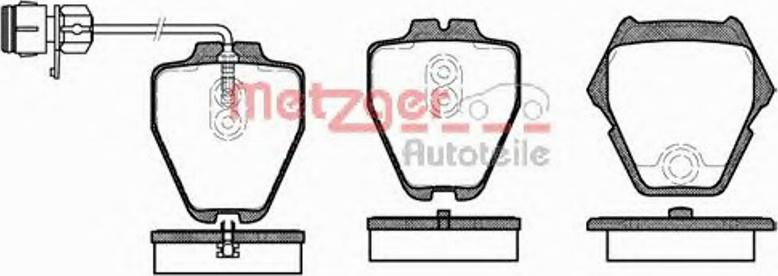 Metzger 0752.12 - Тормозные колодки, дисковые, комплект autospares.lv