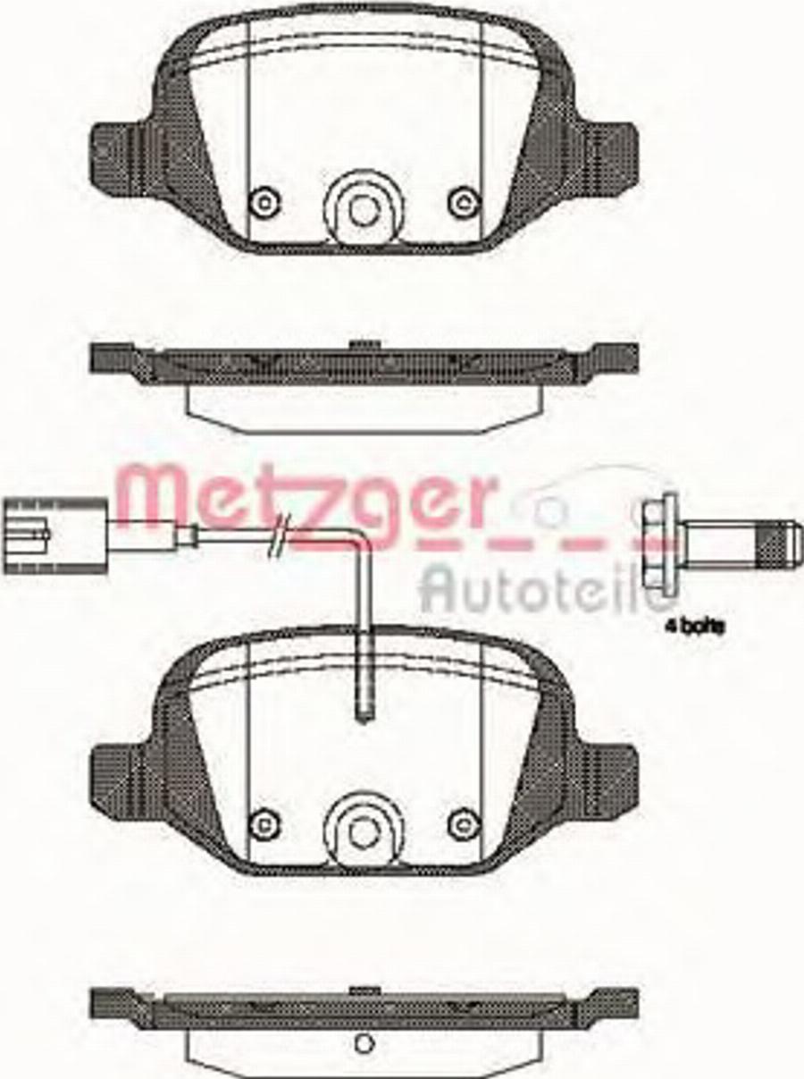 Metzger 072712 - Тормозные колодки, дисковые, комплект autospares.lv