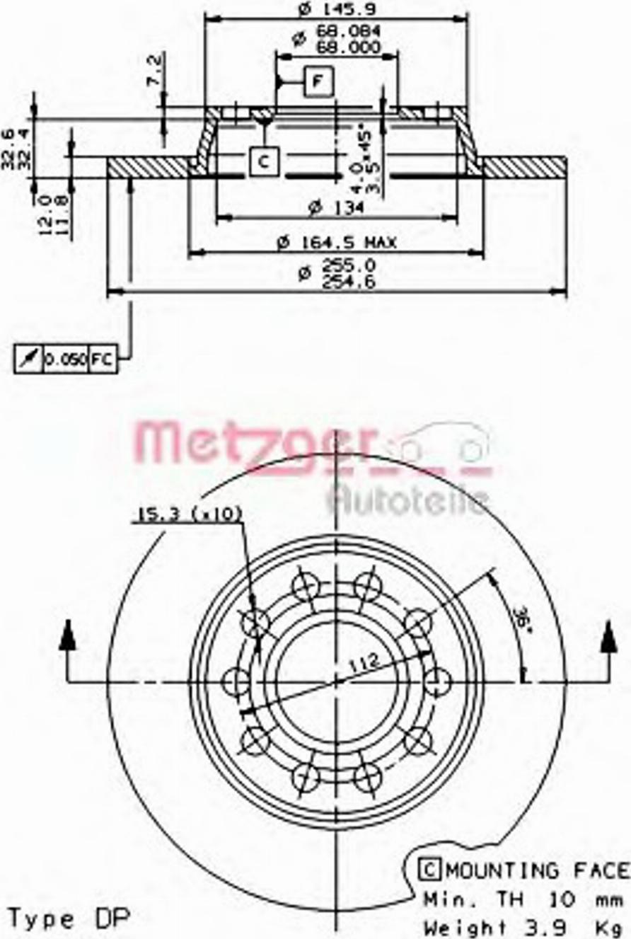 Metzger 14929 - Тормозной диск autospares.lv