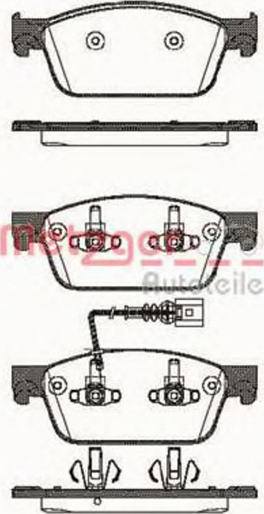 Metzger 1440.01 - Тормозные колодки, дисковые, комплект autospares.lv