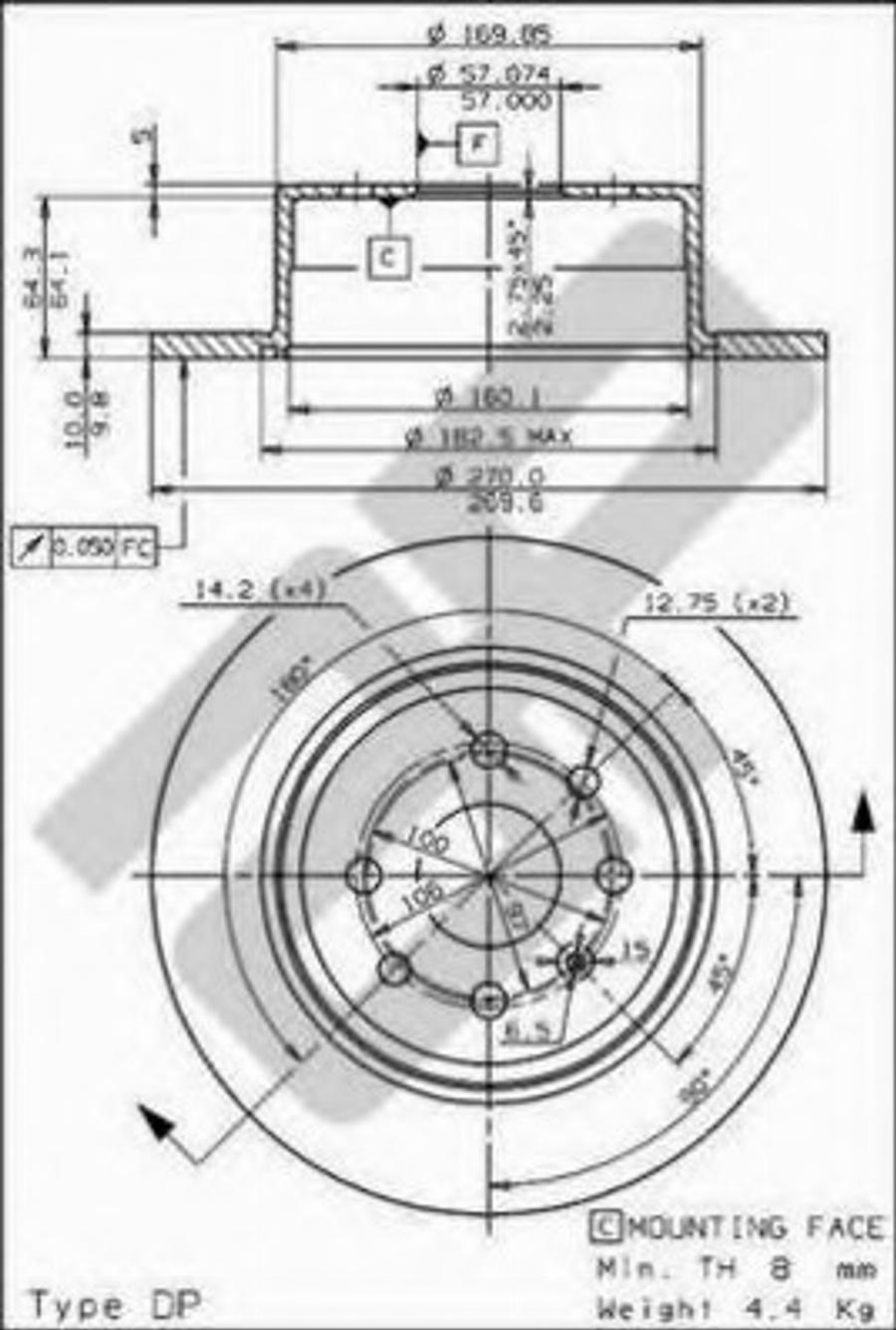 Metzger 14657 - Тормозной диск autospares.lv