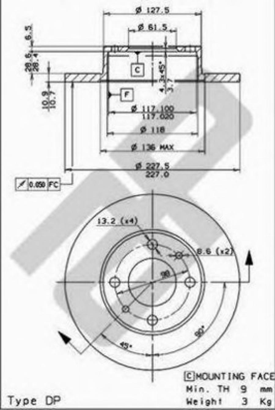 Metzger 14087 - Тормозной диск autospares.lv