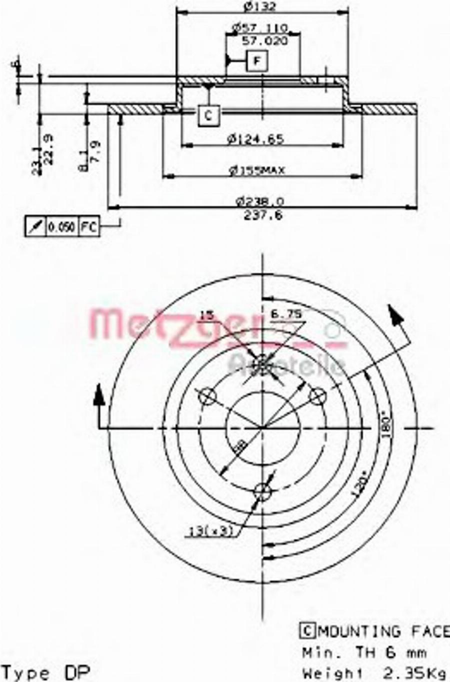 Metzger 14128E - Тормозной диск autospares.lv