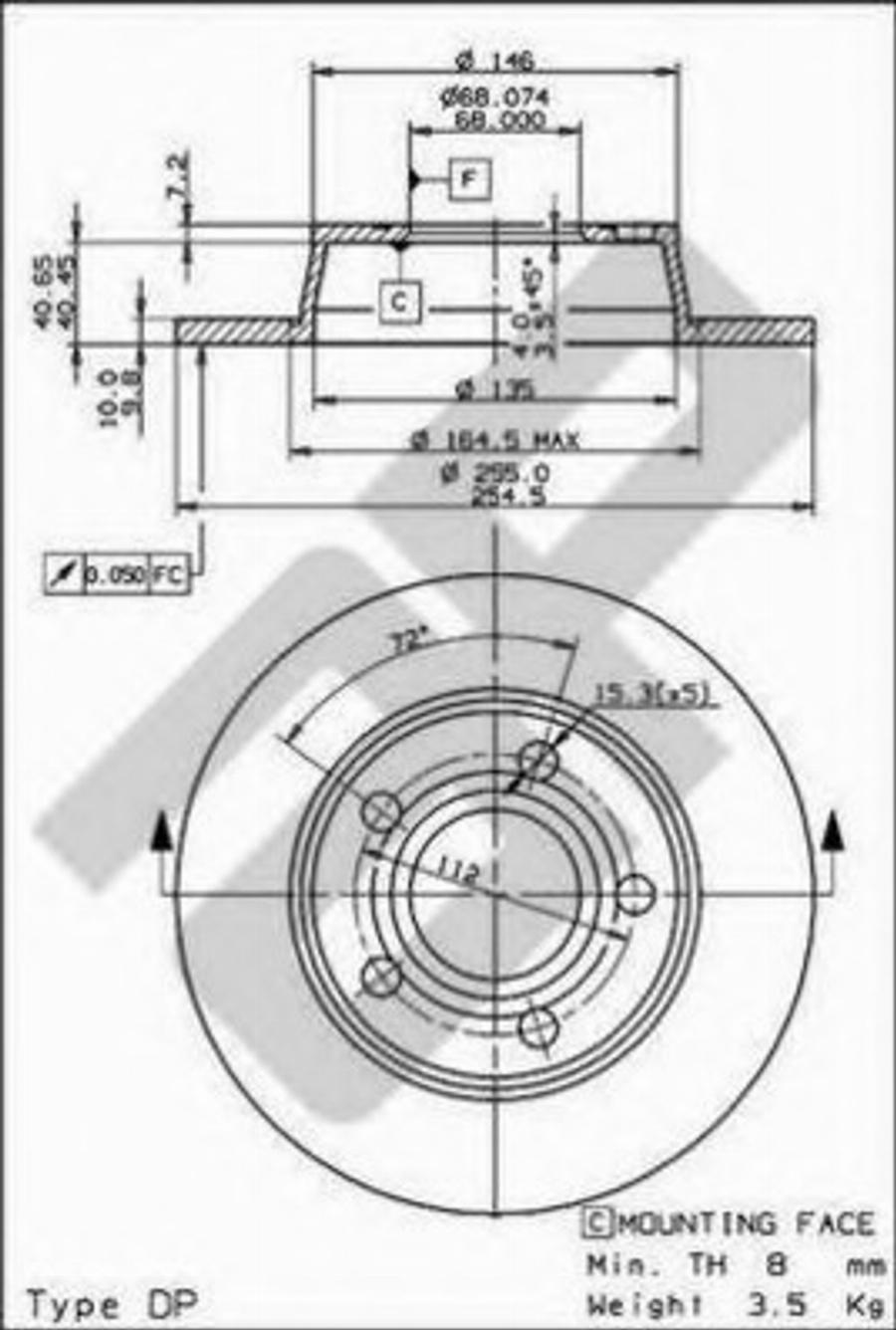 Metzger 14818 V - Тормозной диск autospares.lv