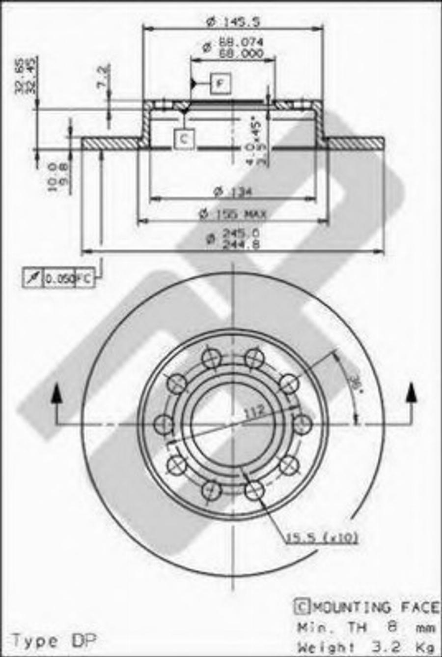 Metzger 14839 V - Тормозной диск autospares.lv