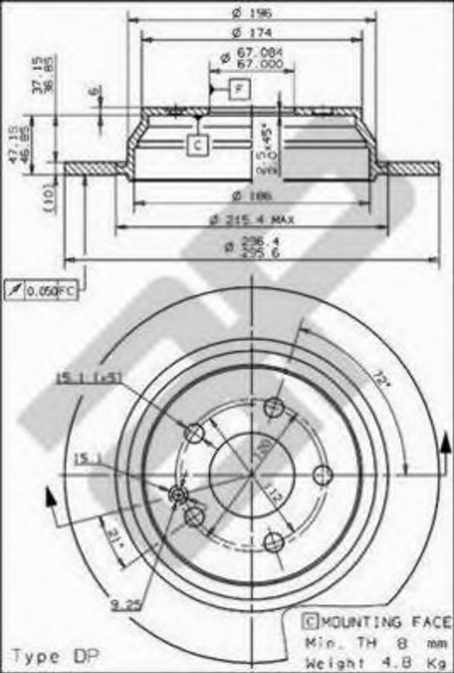 Metzger 14835 - Тормозной диск autospares.lv