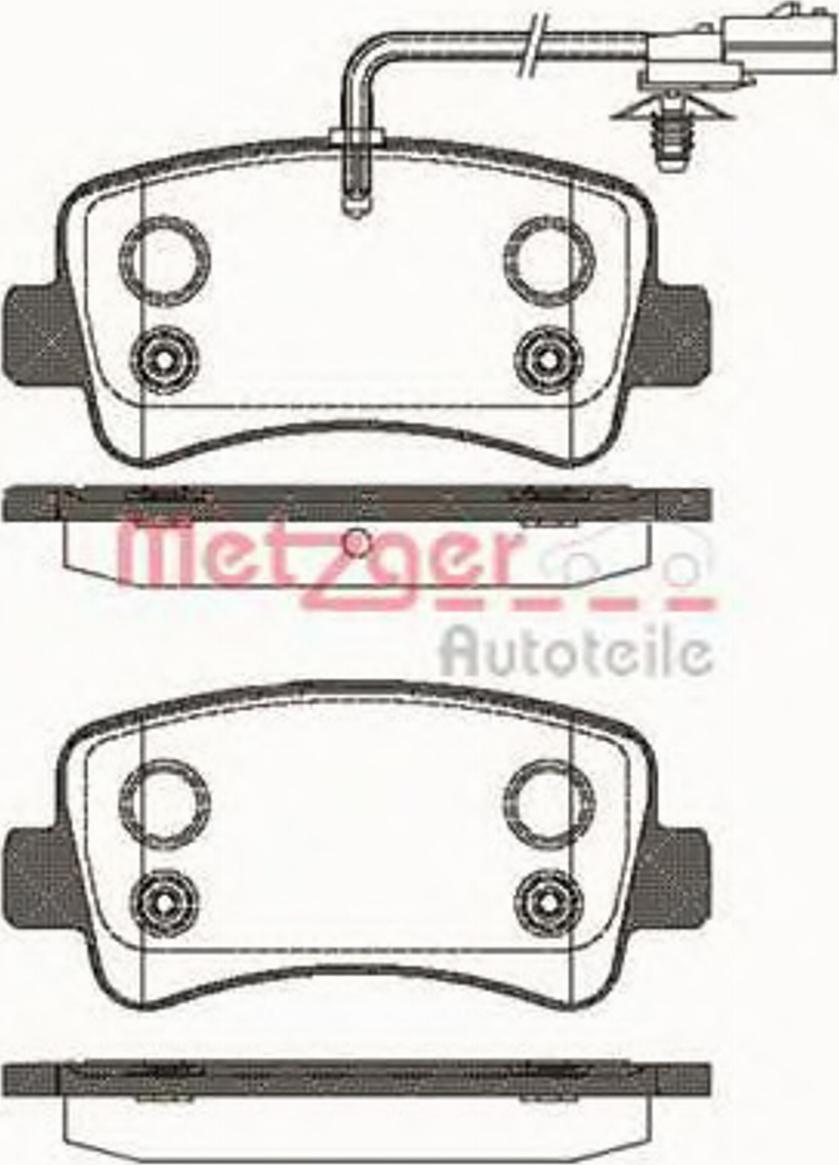 Metzger 1439.01 - Тормозные колодки, дисковые, комплект autospares.lv