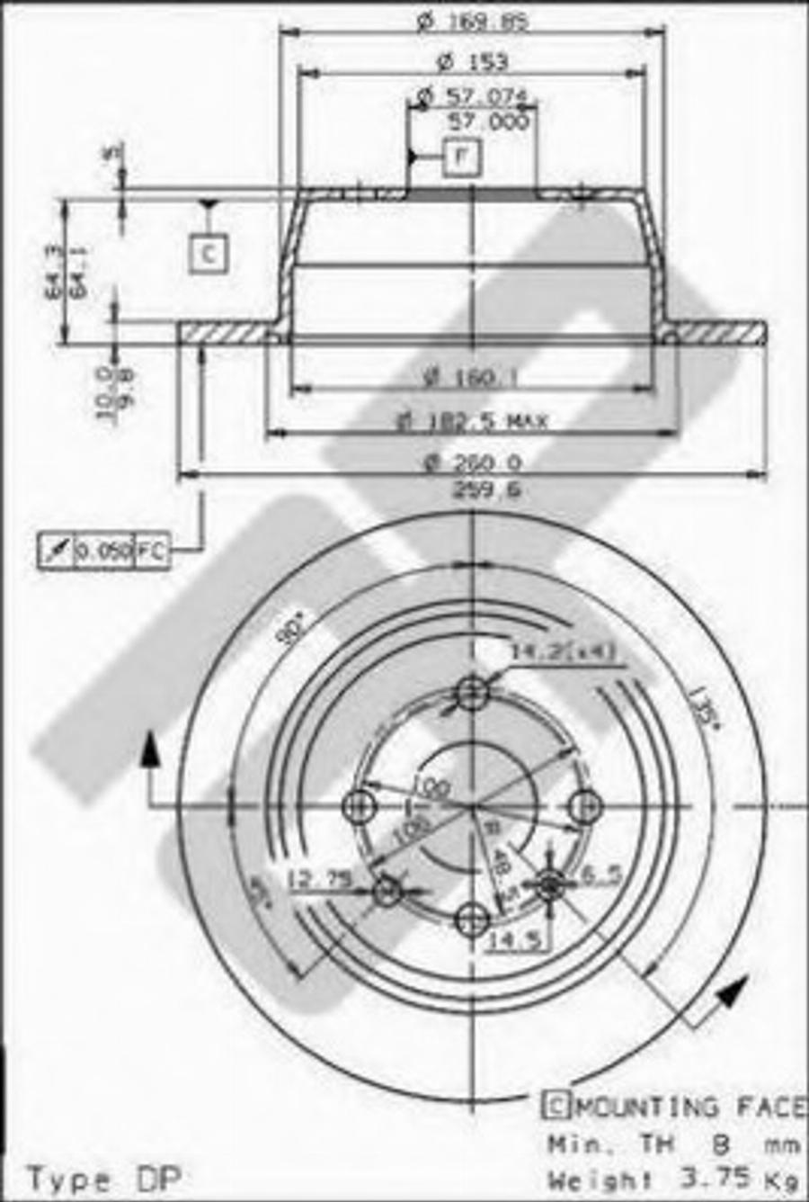 Metzger 14365 - Тормозной диск autospares.lv